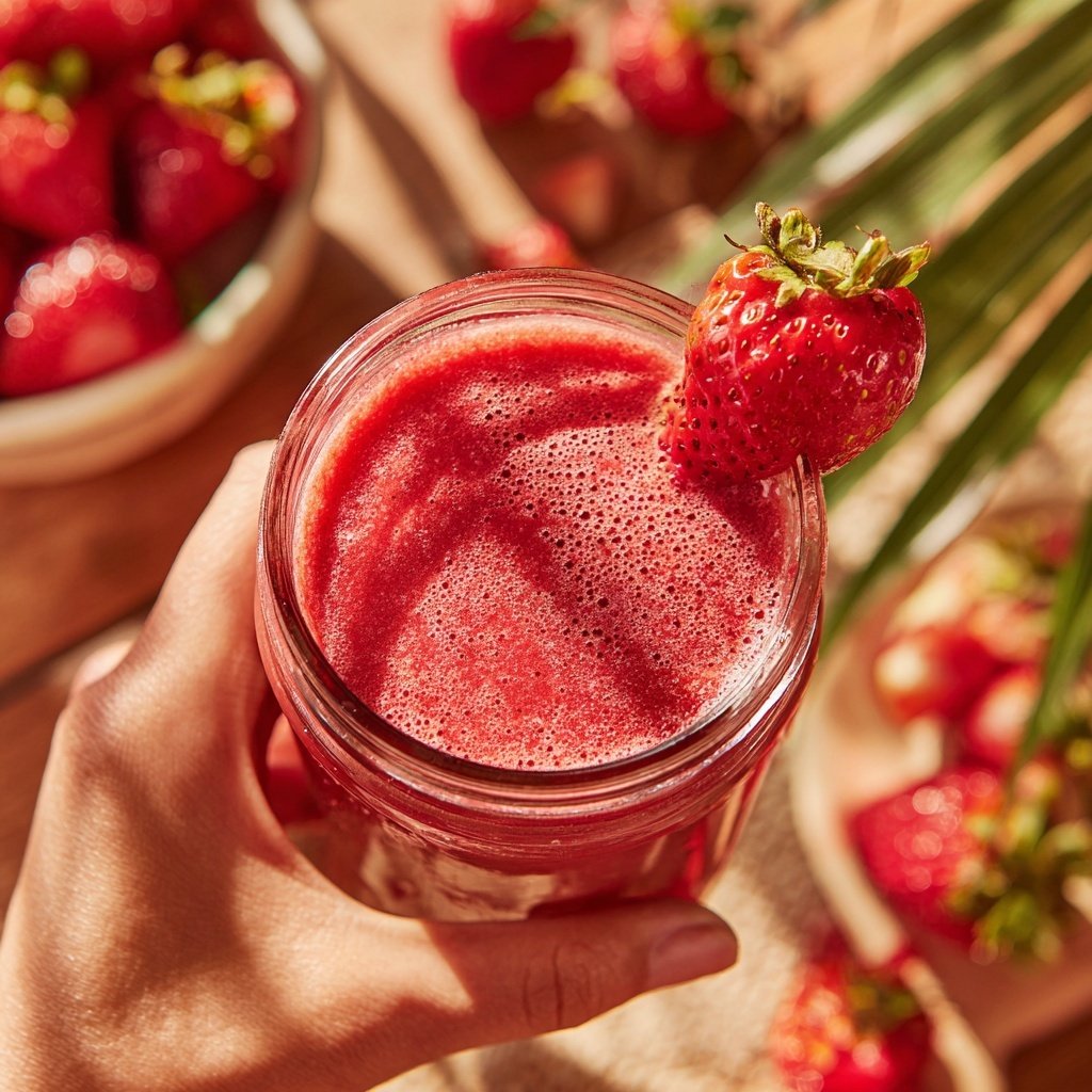 Strawberry Vanilla Breakfast Smoothie