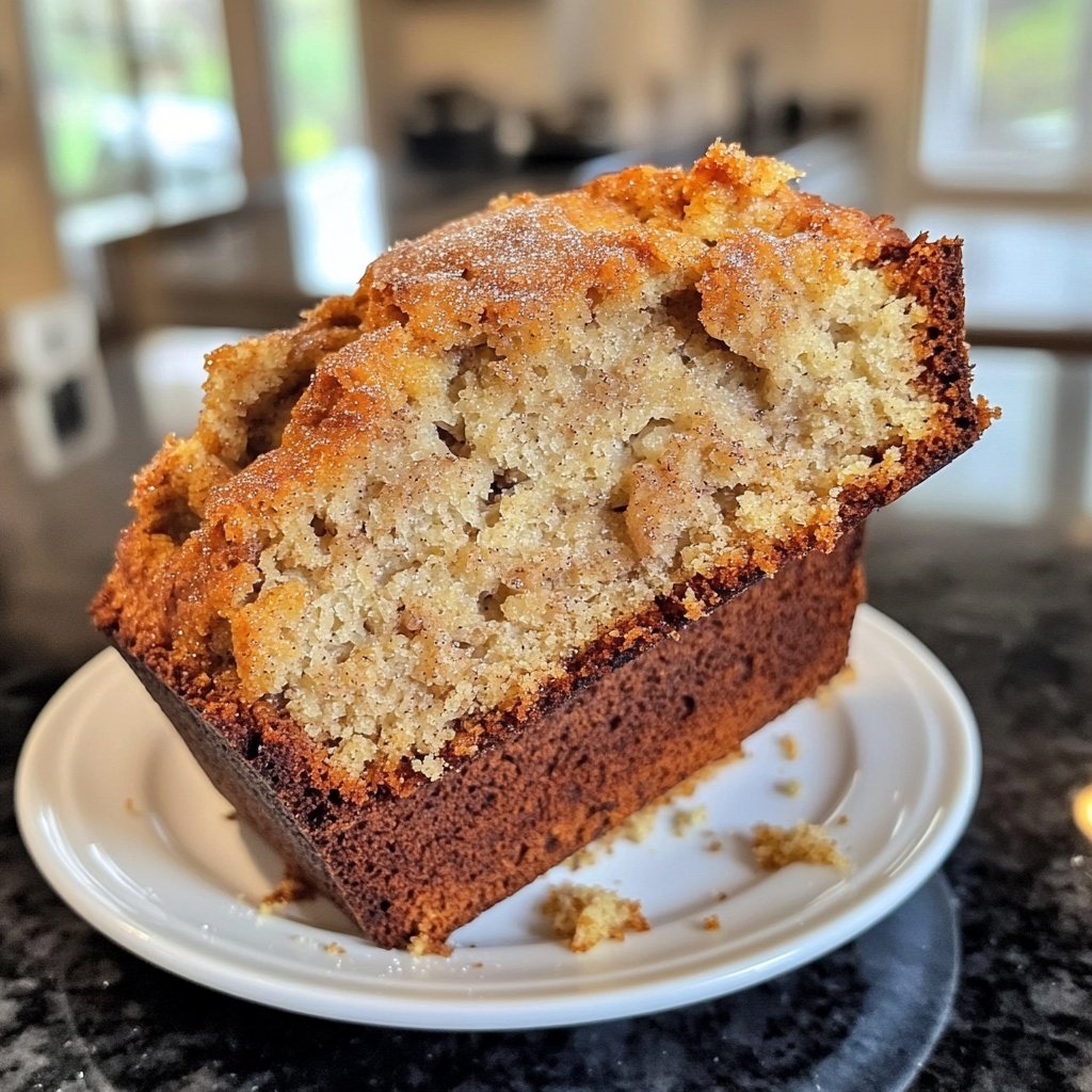 Banana Bread with Cinnamon Sugar Topping Recipe