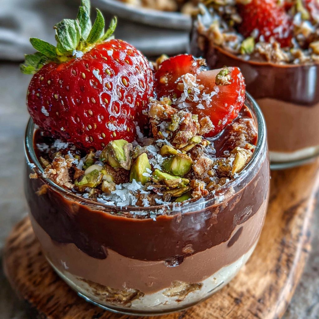 Dubai Chocolate Strawberry Cup With Pistachio