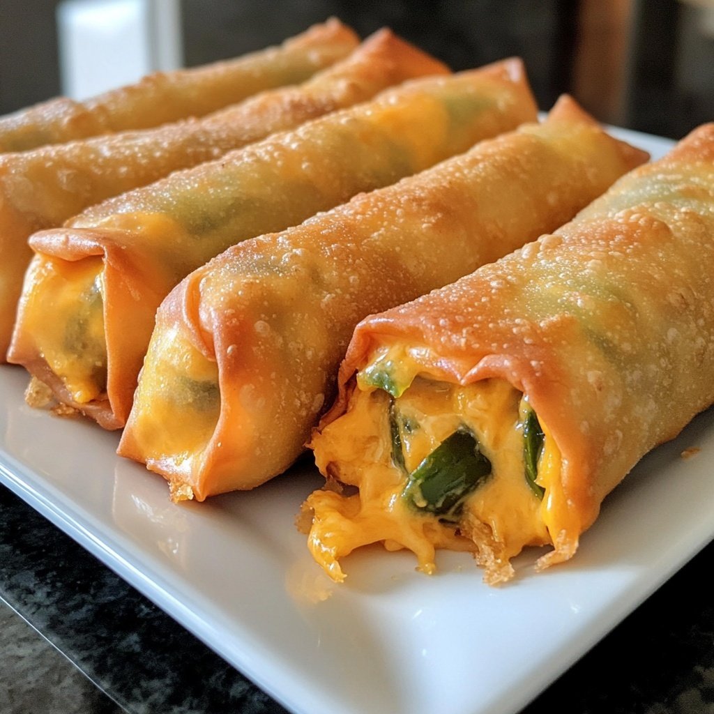 Tasty Finger Food Mini Jalapeno Popper Egg Rolls