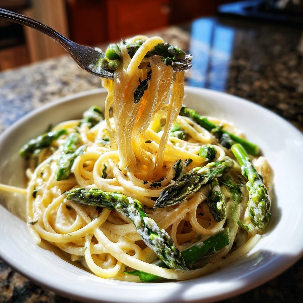 Romantic Creamy Asparagus Pasta