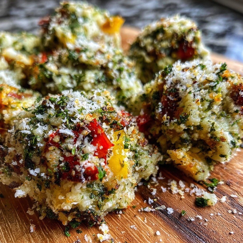 Easy Slider Garlic Herb Veggie Smash