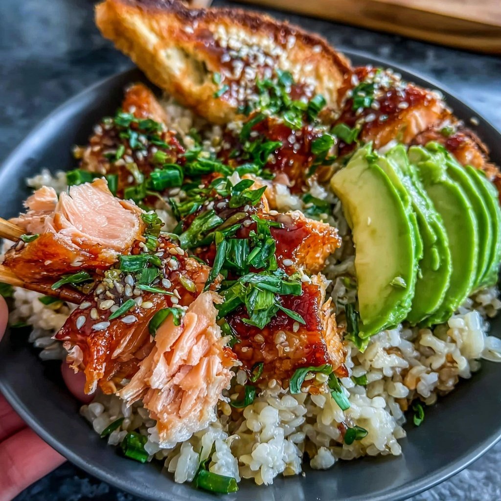 Easy Healthy Salmon Rice Bowl
