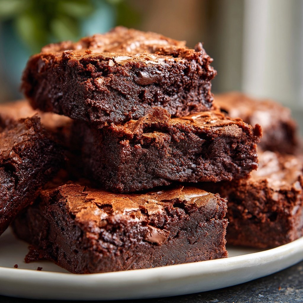 Sourdough Discard Brownies Crackly Top