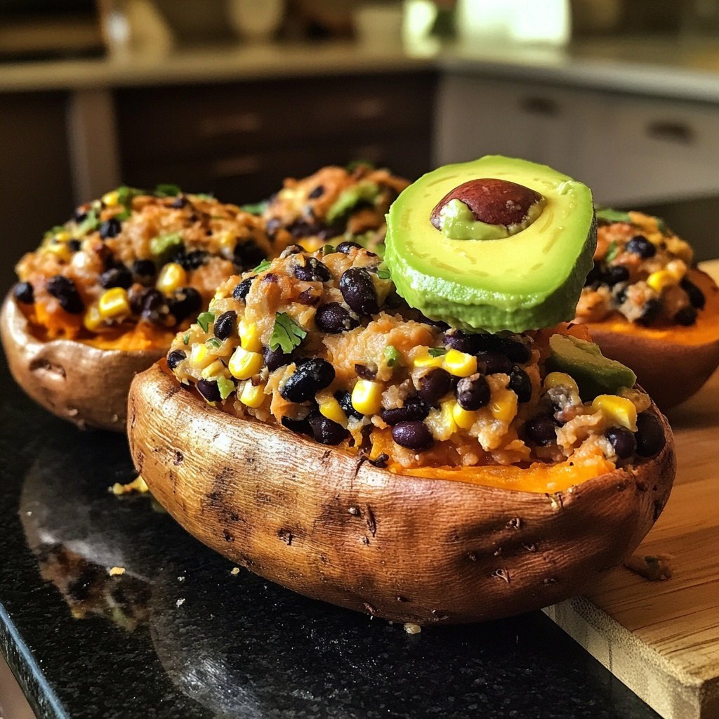 Healthy Stuffed Sweet Potatoes