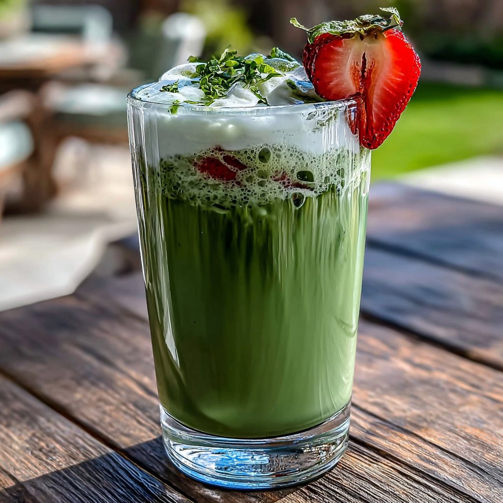 Strawberry Matcha Latte Iced Version