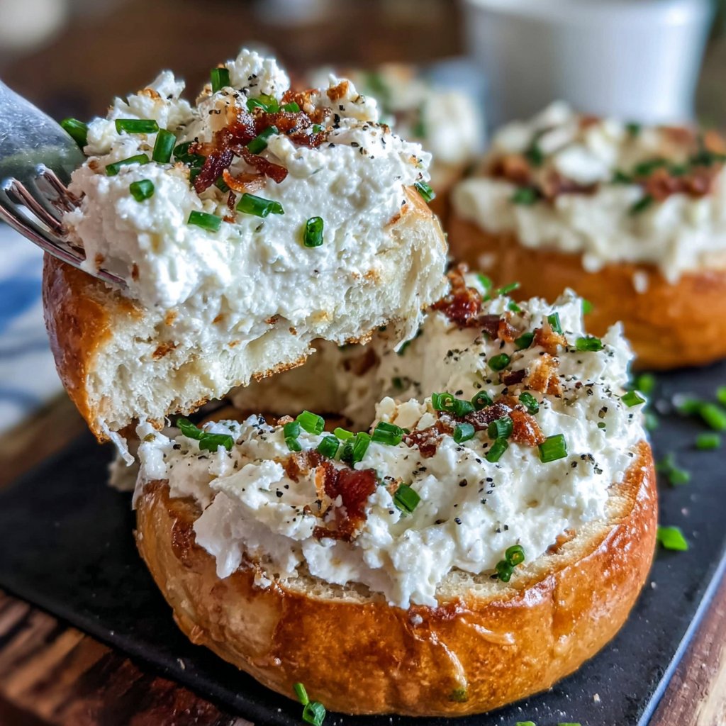 Protein Bagels With Cottage Cheese