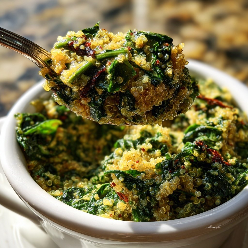 Creamy Lemon Spinach Quinoa