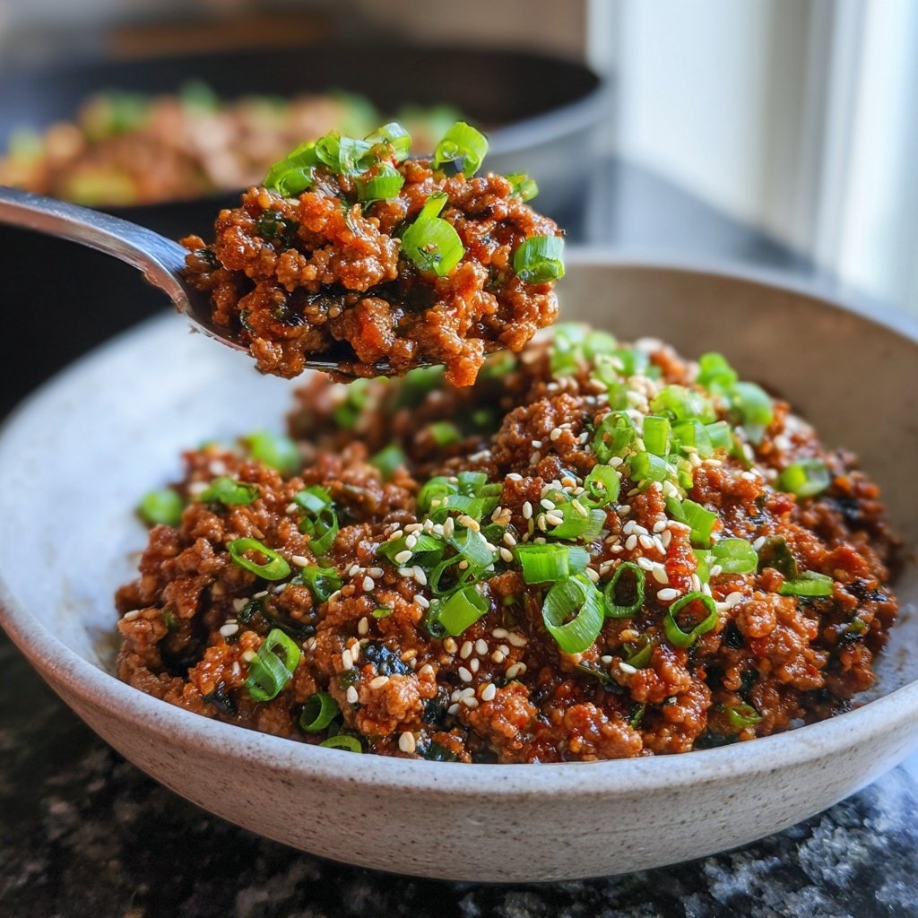 Quick Easy Korean Ground Beef Bowl
