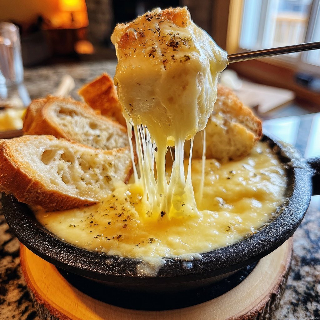 Fondue with Alpine Cheese Mix