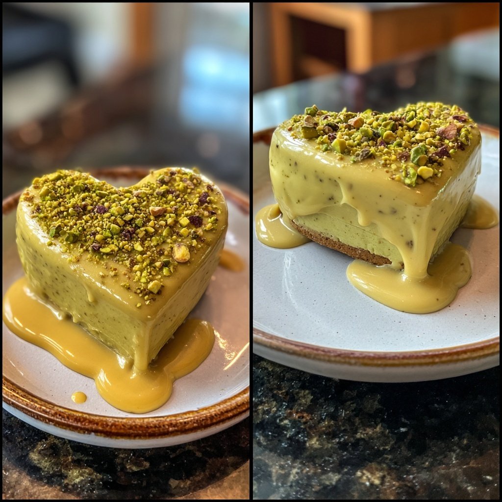 Mini Heart Cake with Pistachio